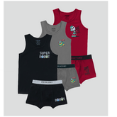 طقم داخلي مطبوع للأولاد (فانلة+بوكسر) عبوة من 3 قطع