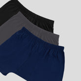 شورت سادة 100% قطن عبوة من 3 قطع