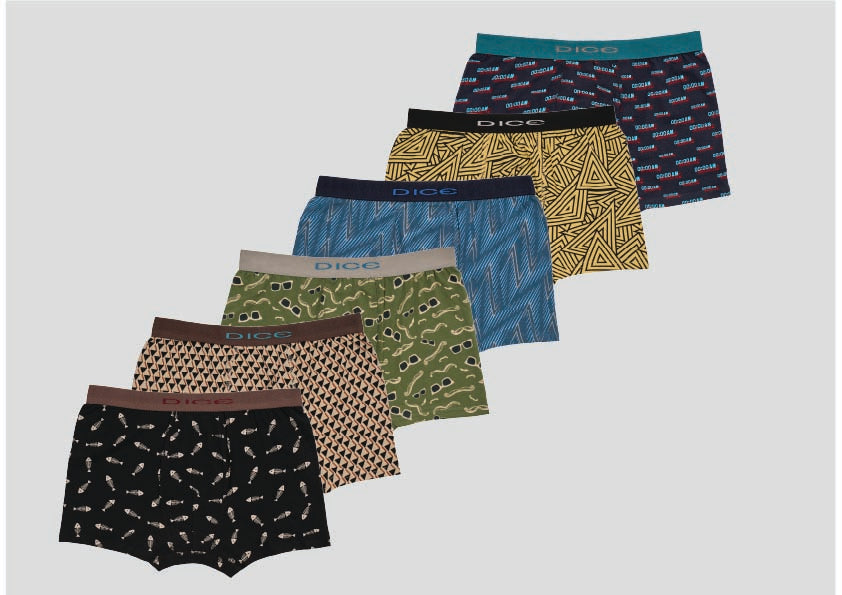 Men Printed Boxer Pack Of 6 – DiceEg