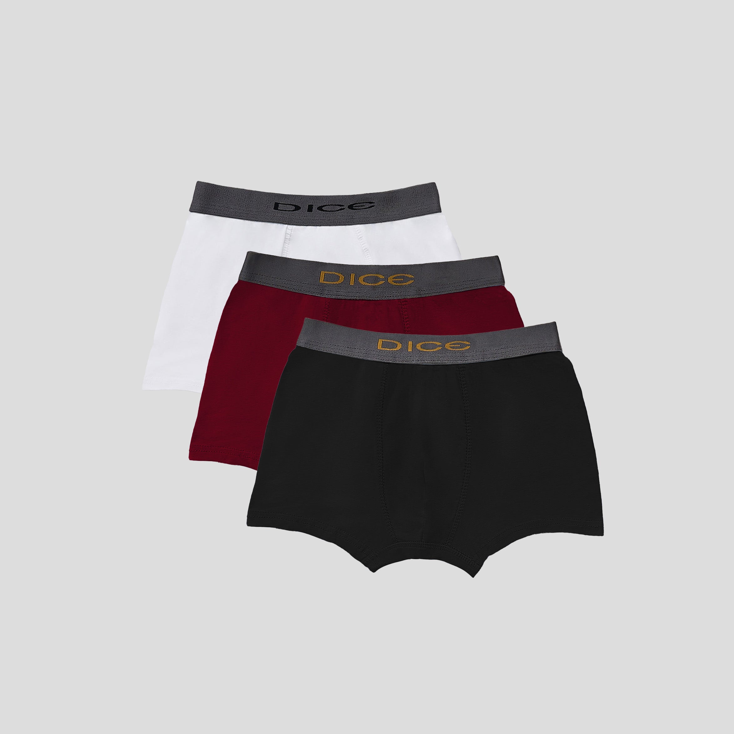 Boys Lycra Boxer Plain Colors Pack 3 – DiceEg