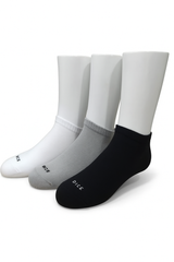 Men's Half Socket Terry Heel & Toe Socks 3-Pack