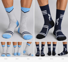 Men’s Long Printed Half-Terry Socks p*3