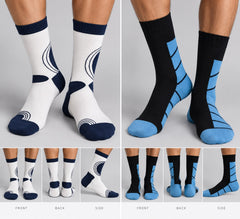 Men’s Long Printed Half-Terry Socks p*3