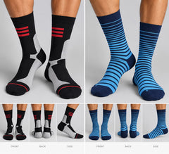 Men’s Long Printed Half-Terry Socks p*3