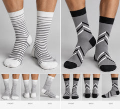 Men’s Long Printed Half-Terry Socks p*3